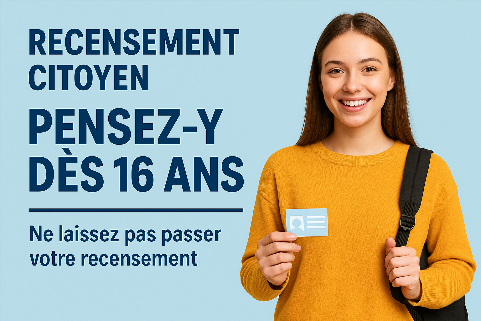 Recensement citoyen : pensez-y dès 16 ans !