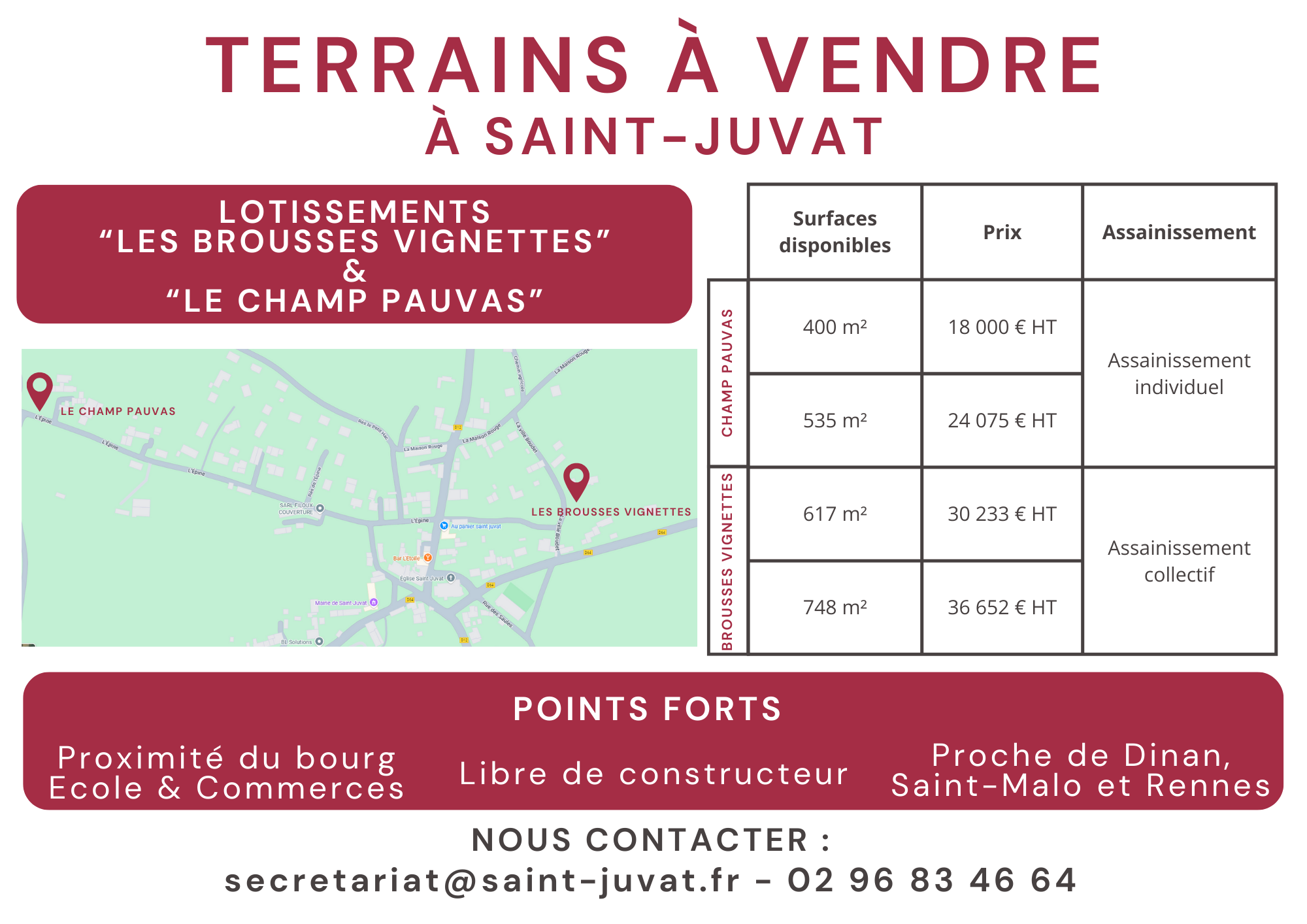 Terrains à bâtir (à partir de 18 000€ HT)